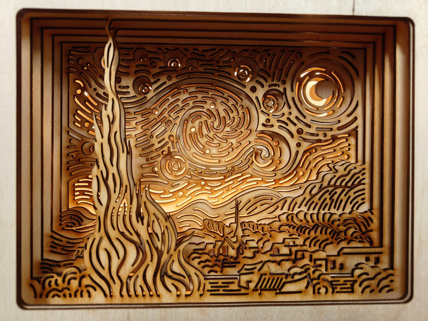 Light-Box Starry Night (Van Gogh style)