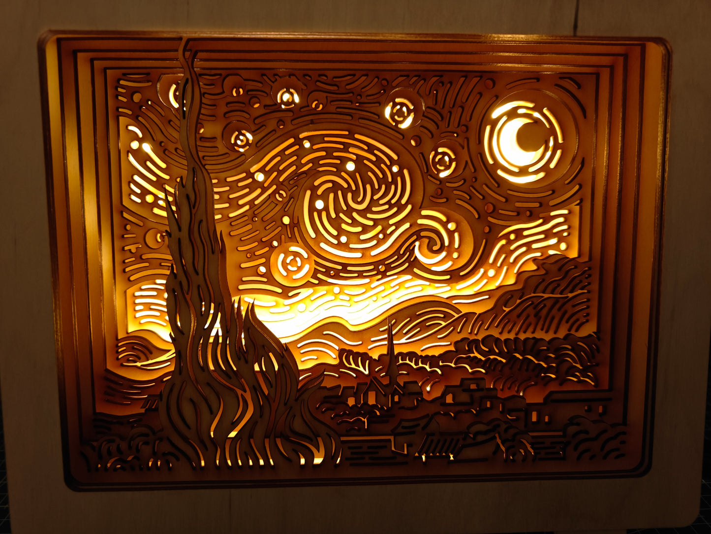 Light-Box Starry Night (Van Gogh style)